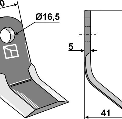 Y-blade 100x40mm