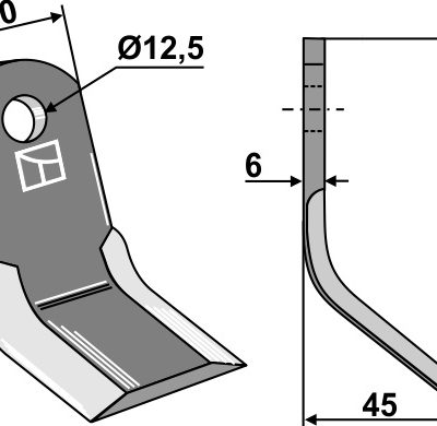 Y-blade 100x40mm