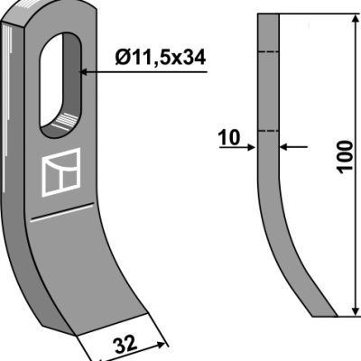 Flail 100x32mm