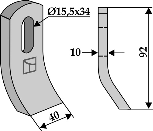 Flail 92x40mm