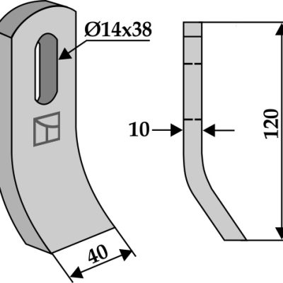 Flail 120x40mm