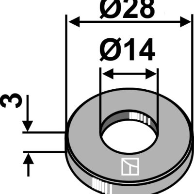 Washer Ø28x3xØ14