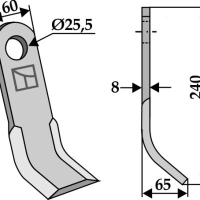 Y-blade 240x60mm