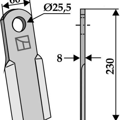 Straight blade 230x60mm