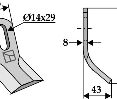 Y-blade 85x40mm