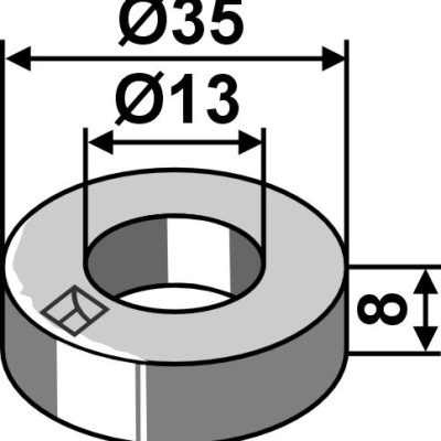 Washer Ø35x8xØ13