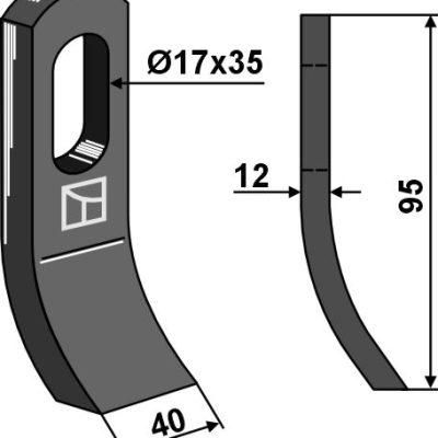 Flail 95x40mm