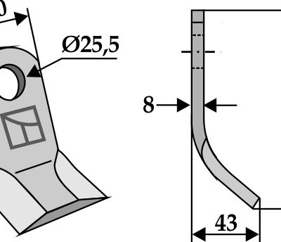 Y-blade 120x60mm