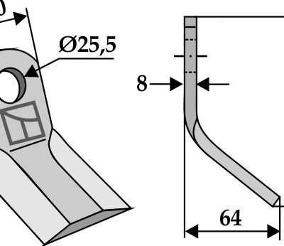 Y-blade 120x60mm