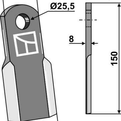 Straight blade 150x60mm - old model
