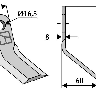 Y-blade 126x40mm