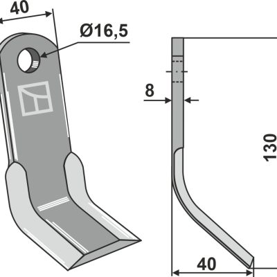 Y-blade 130x40mm