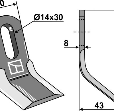 Y-blade 86x40mm