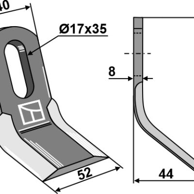 Y-blade 100x40mm