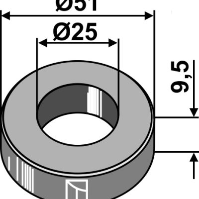 Washer Ø51x9,5xØ25