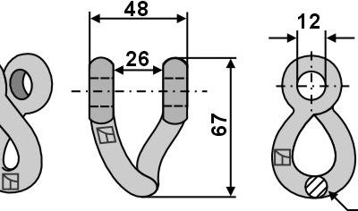 Twisted shackle