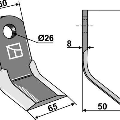 Y-blade 145x60mm - new model