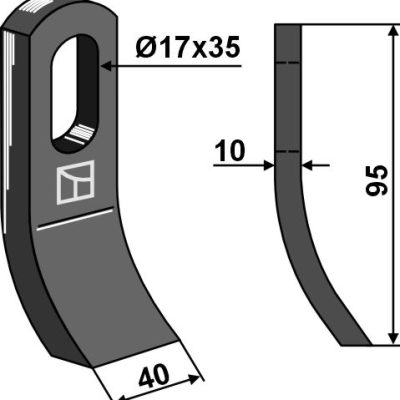Flail 95x40mm