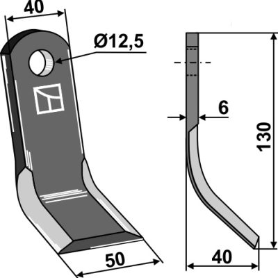 Y-blade 130x40mm