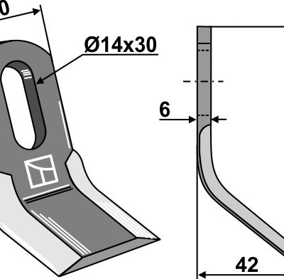 Y-blade 82x40mm