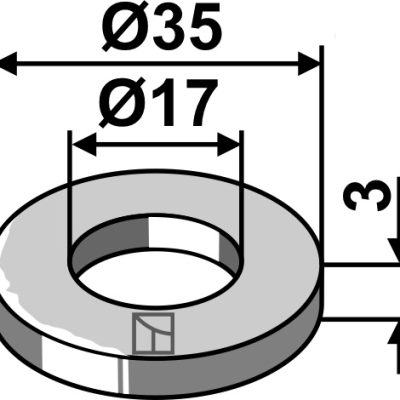 Washer Ø35x3xØ17