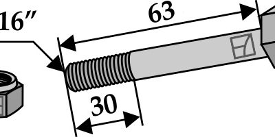 bolt with self-locking nut - 7/16''UNF