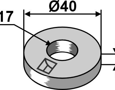 Washer Ø40x5xØ17
