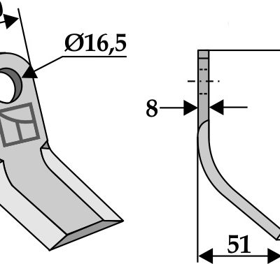 Y-blade 115x40mm