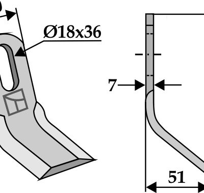 Y-blade 115x40mm