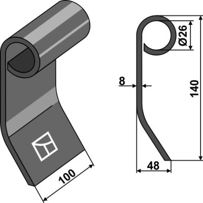 Flail 140x100mm