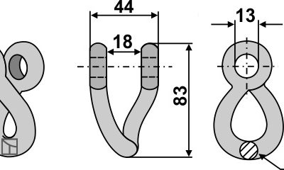 Twisted shackle
