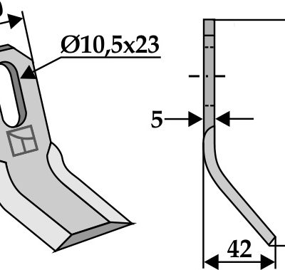 Y-blade 95x40mm