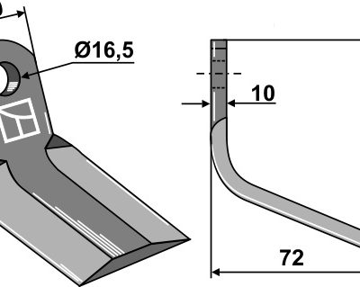 Y-blade 118x50mm