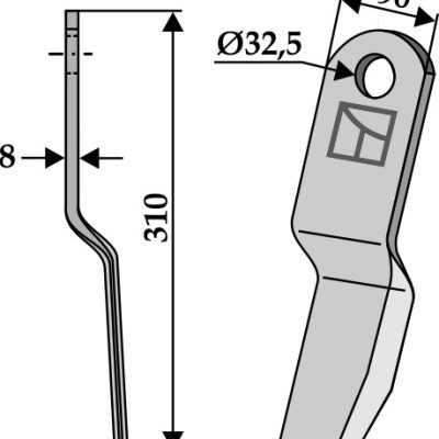 Flail 310x90mm
