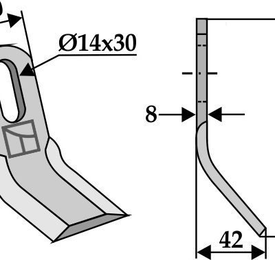 Y-blade 114x40mm