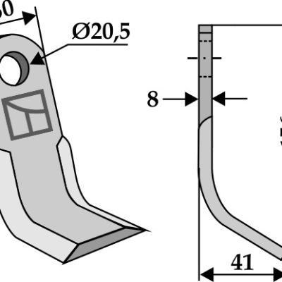 Y-blade 156x50mm