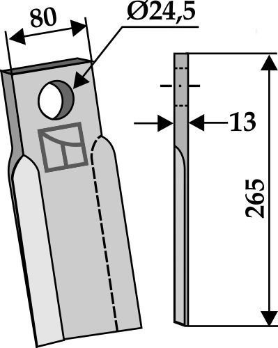 Straight Blade 265x80mm