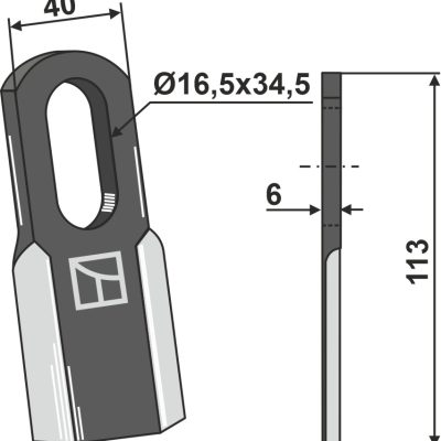 Straight Blade 113x40mm