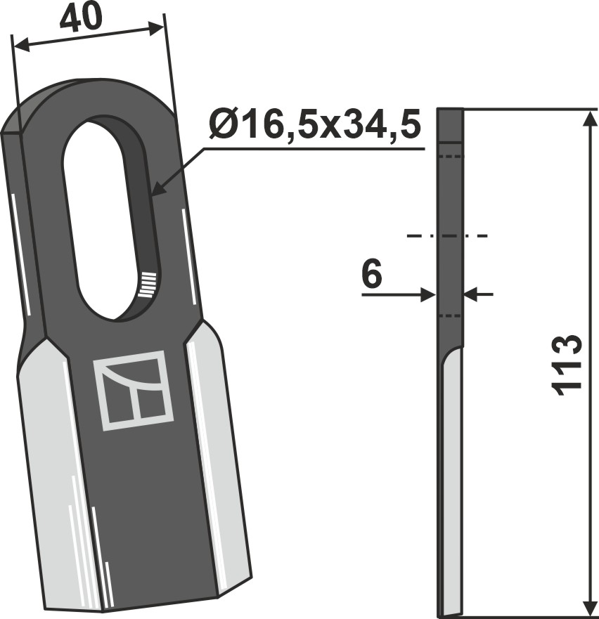 Straight Blade 113x40mm