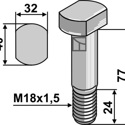 Bolt M18x1,5 - 10.9