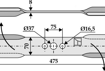 Mower blade 475mm - right