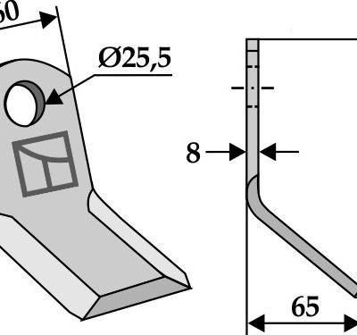 Y-blade 150x60mm