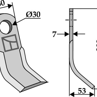 Y-blade 200x60mm