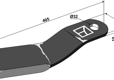 Mower blade 405mm - left