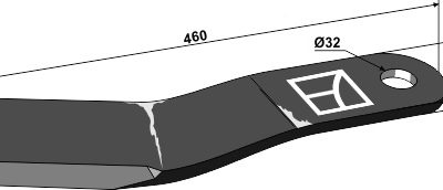 Mower blade 460mm - left