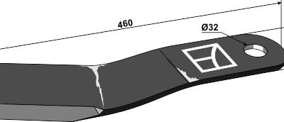 Mower blade 460mm - left
