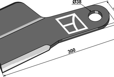 Mower blade 300mm, right