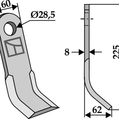 Y-blade 225x60mm