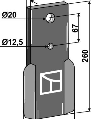 Counter-blade 260x100mm