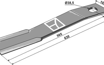 Mower blade 630mm